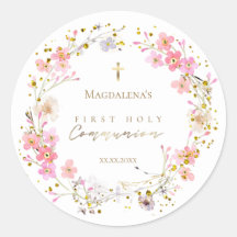 couronne fleurie Première communion sainte