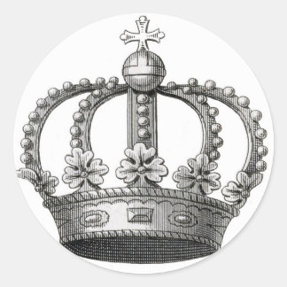 Sticker Rond Couronne vintage
