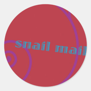 Sticker Rond Courrier aux fraises