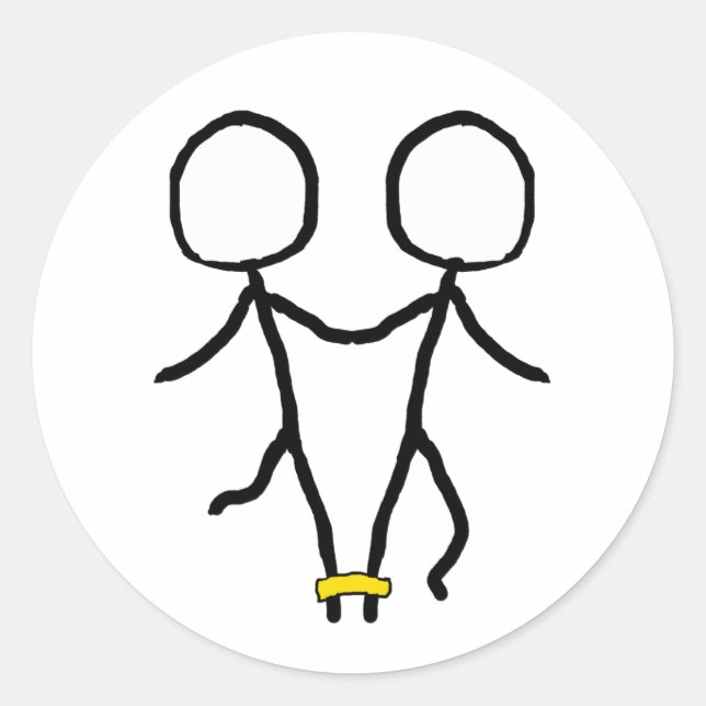 Sticker Rond Course à trois pattes (Devant)