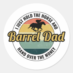 Sticker Rond Course de barils Rodeo Horse équitation
