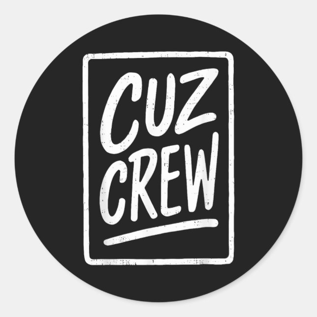 Sticker Rond Cousin Crew Family Matching Funny Cousin Squad Tee (Devant)