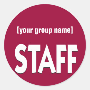 Sticker Rond Coutume d'insigne d'identification de personnel