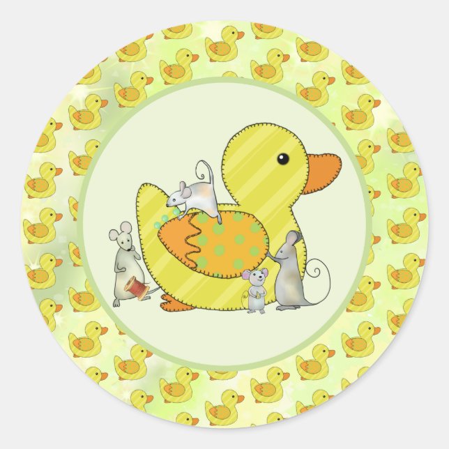 Sticker Rond Couture de canard (Devant)