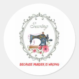 Sticker Rond Couture victorienne vintage