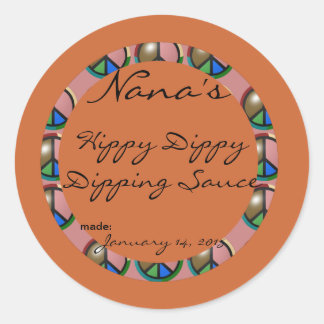 Sticker Rond Couvercle Peace Canning - dimensionné pour un couv