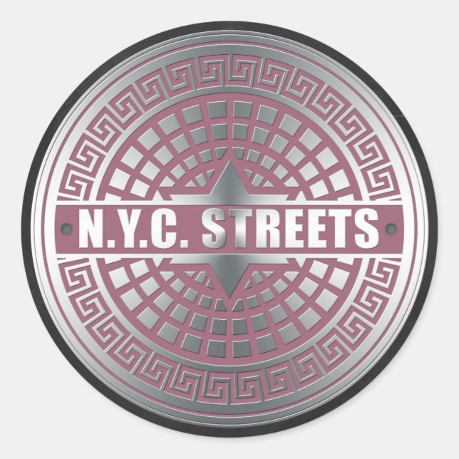Sticker Rond Couvercles de trouNYC (Devant)
