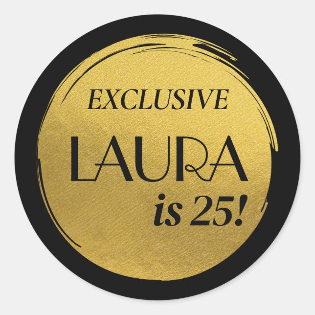 Sticker Rond Couverture du magazine d'anniversaire moderne Blac (Devant)