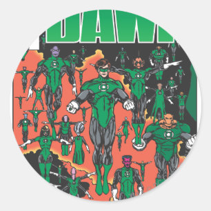 Sticker Rond Couverture Emerald Dawn