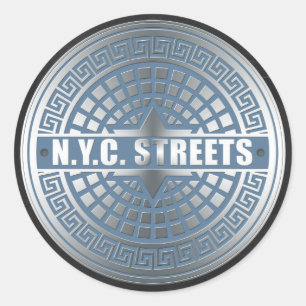Sticker Rond Couvertures de trou NYC