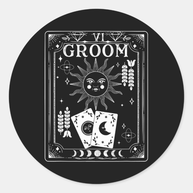 Sticker Rond Coven de sorcières gothiques  (Devant)