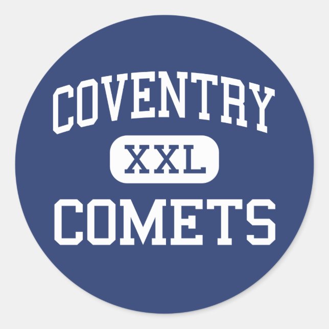 Sticker Rond Coventry - Comètes - Lycée - Akron Ohio (Devant)