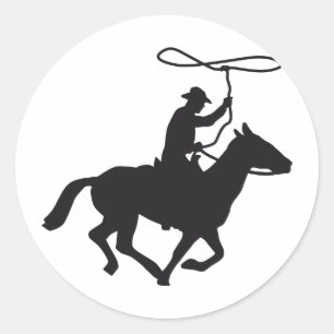 Sticker Rond cowboy