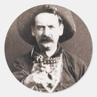 Sticker Rond Cowboy
