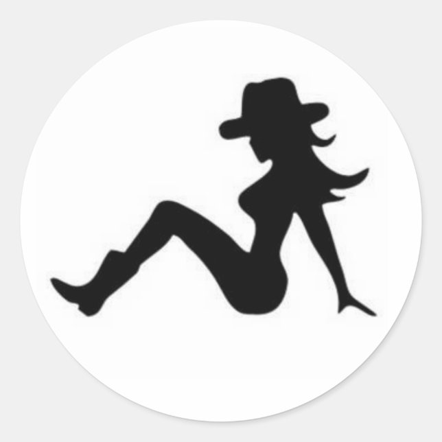 Sticker Rond cowgal (Devant)