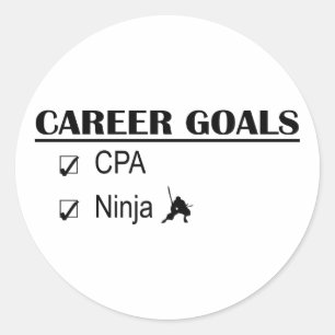 Sticker Rond CPA Ninja Objectifs de carrière