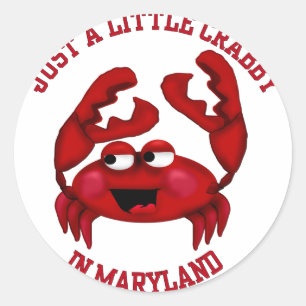 Sticker Rond Crabby dans le Maryland