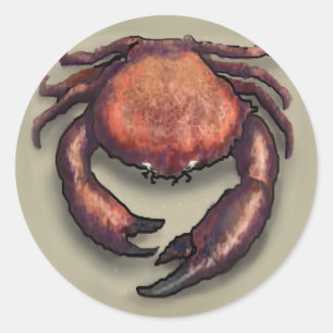 Sticker Rond Crabe