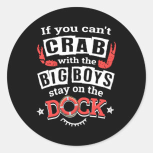 Sticker Rond Crabe Maryland Chesapeake Bay Crabe bleu