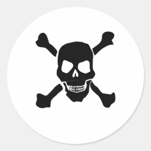 Sticker Rond Crâne