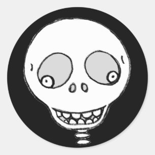 Sticker Rond Crâne