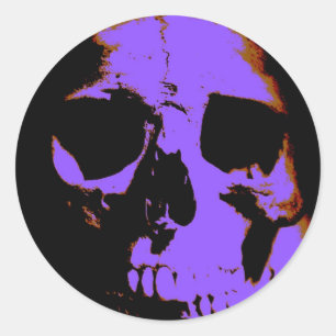 Sticker Rond Crâne