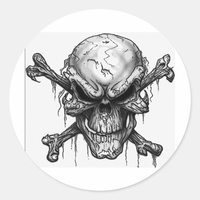 Sticker Rond crâne (Devant)