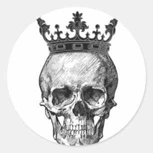 Sticker Rond Crâne