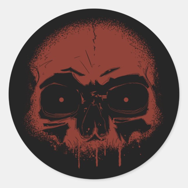 Sticker Rond Crâne (Devant)