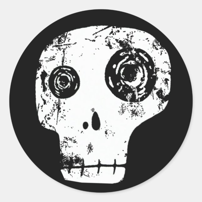 Sticker Rond Crâne 13 (Devant)