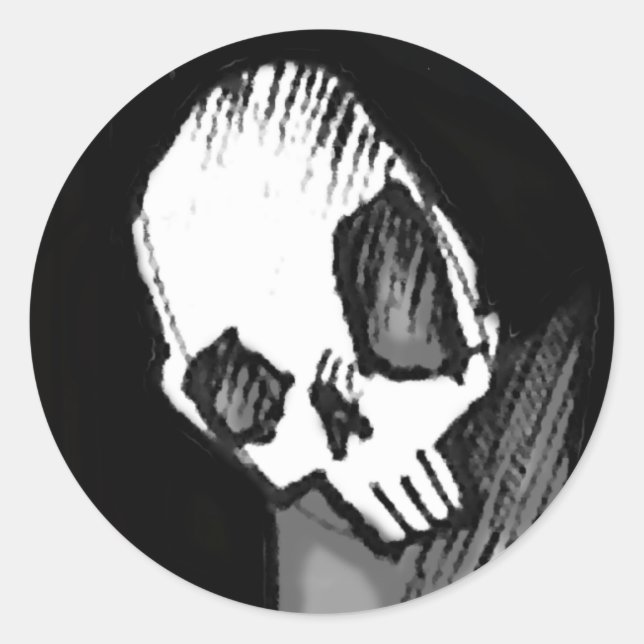 Sticker Rond Crâne 14 (Devant)
