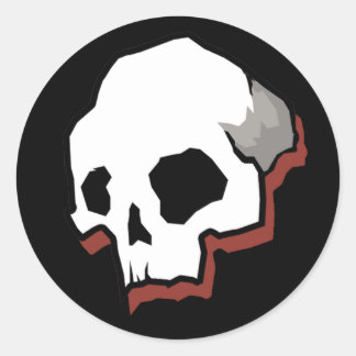 Sticker Rond Crâne 17