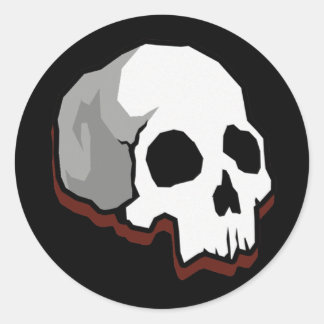 Sticker Rond Crâne 18