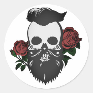 Sticker Rond Crane Barbu