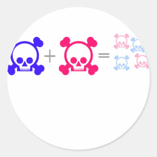 Sticker Rond crâne de bébé