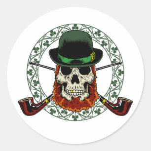 Sticker Rond Crâne de lutin