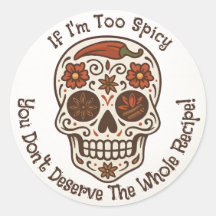 Crâne de sucre épicé Calavera Jour de l'Autocollan