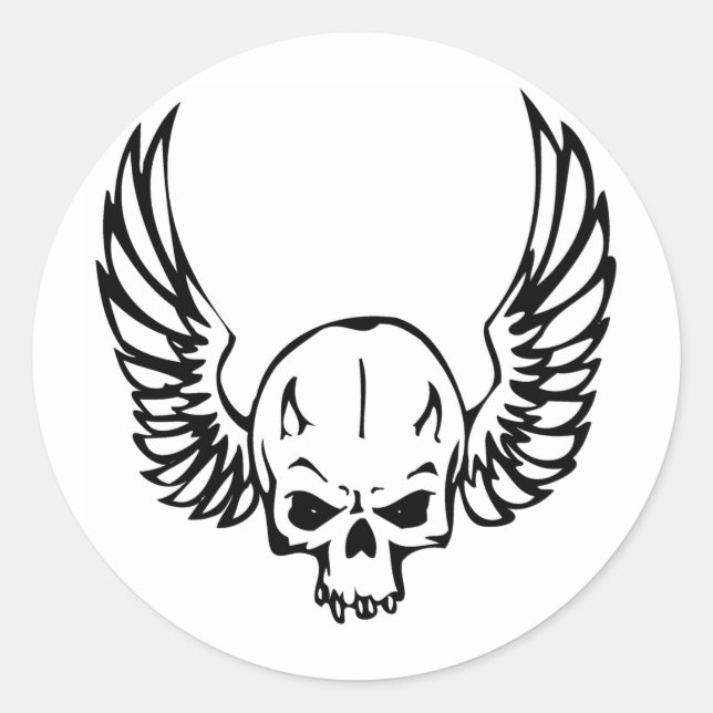 Sticker Rond Crâne humain (Devant)