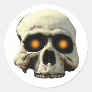 Sticker Rond Crâne lumineux