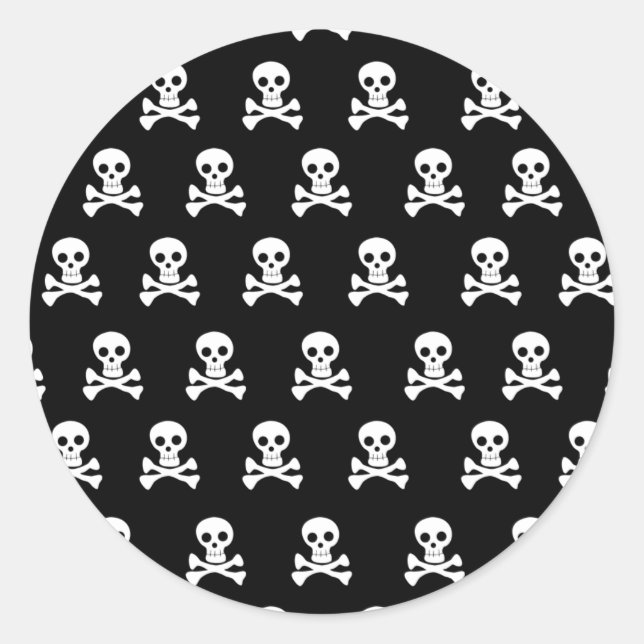 Sticker Rond Crânes Emo - Emo Alternative Grunge Rock Punk (Devant)