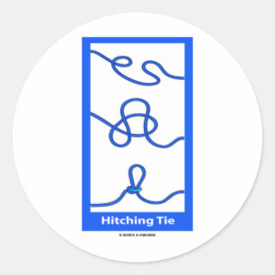 Sticker Rond Cravate de hachage (knotologie)