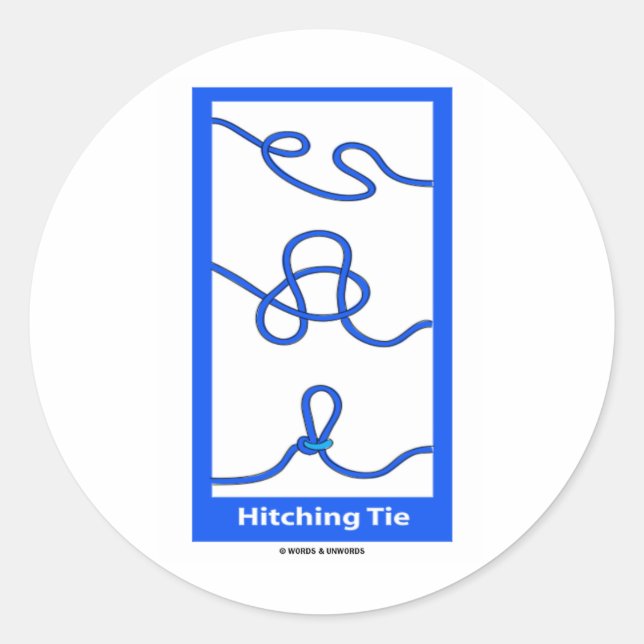 Sticker Rond Cravate de hachage (knotologie) (Devant)