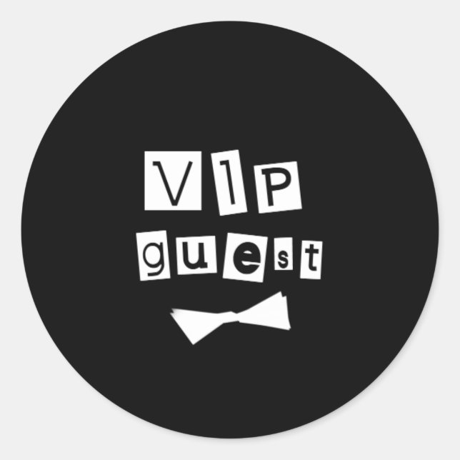 Sticker Rond CRAVATE de la boîte d'invités VIP (Devant)