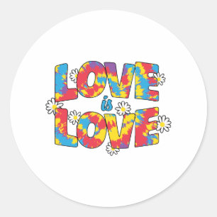 Sticker Rond Cravate-Dye Love