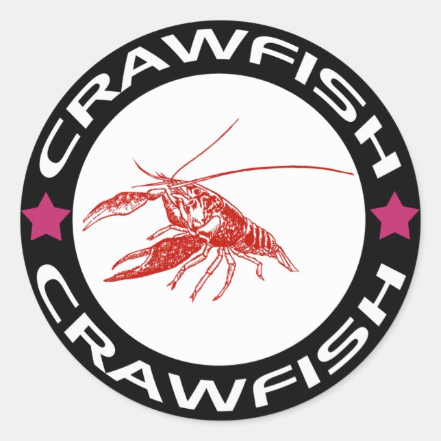 Sticker Rond crawfish-ring (red-1) (Devant)
