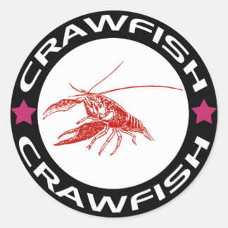Sticker Rond crawfish-ring (red-1)