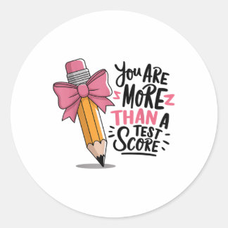 Sticker Rond Crayon Coquette Jour de test de la poule Vous êtes