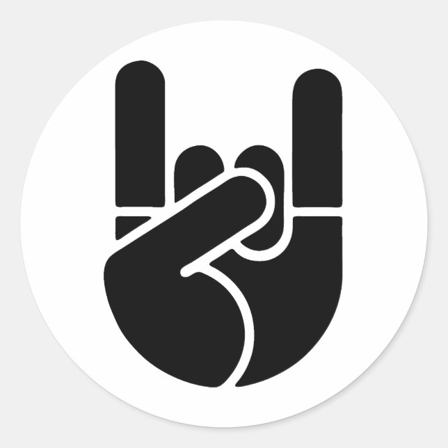 Sticker Rond Crayon main de roche (Devant)