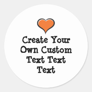 Sticker Rond Create your own custom text white Bkgd Ver