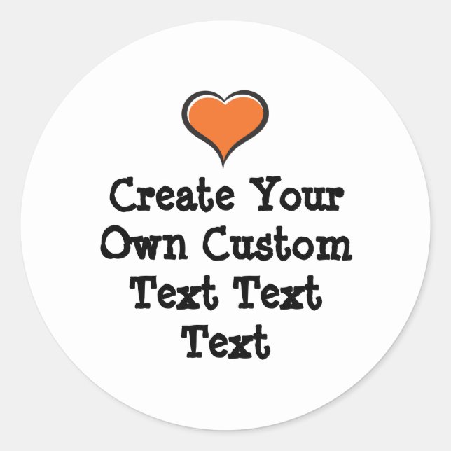 Sticker Rond Create your own custom text white Bkgd Ver (Devant)